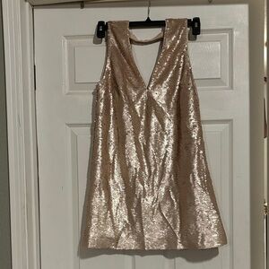 Forever 21 Beige Sequin Dress